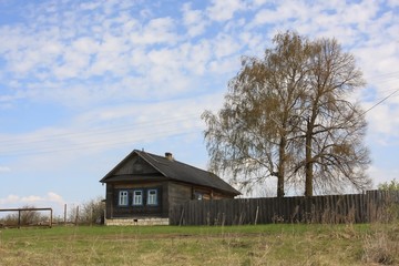 Obraz premium Village wooden house