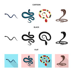 Vector design of mammal and danger icon. Collection of mammal and medicine vector icon for stock.