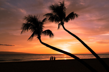 Beautiful Sunset on a Maui Beach