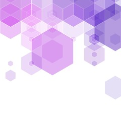 Lilac Hexagon Background. layout for advertising. ep