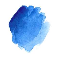 Watercolor brush stroke. Bright color. Gradient.