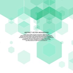 abstract background. layout for advertising green hexagons