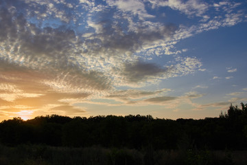 Fototapeta na wymiar clouds in the sunset sky