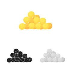 Vector design of corn and flake icon. Set of corn and snack stock symbol for web.