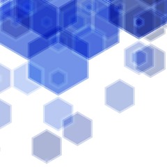 Vector background with blue and white hexagonal pattern. eps 10