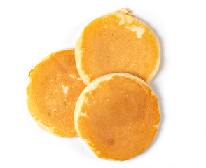 Fototapeta na wymiar pancakes on a white