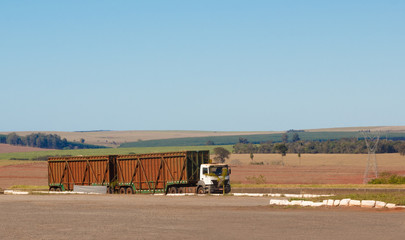 truck on the road