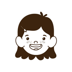 silhouette of head of baby girl smiling