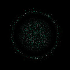 green flickering particles. holiday postcard. abstract vector background. eps 10