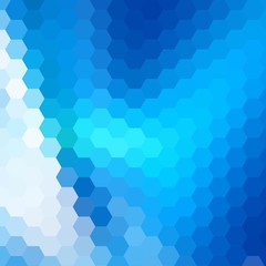 Blue vector hexagon background. Abstract illustration for advertising layout. eps 10