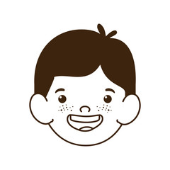 silhouette of head of baby boy smiling