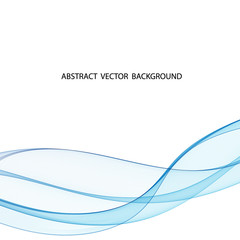 blue abstract vector wave. layout for advertising. eps 10