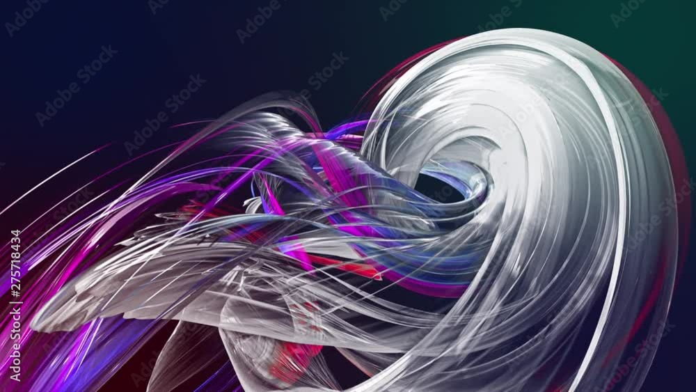 Aufkleber abstract transparent tapes in motion as seamless creative background. colorful stripes twist in a ci