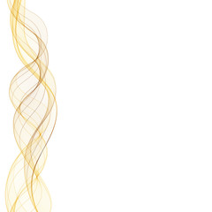 Golden Vector Abstract Wave . layout for advertising. eps 10