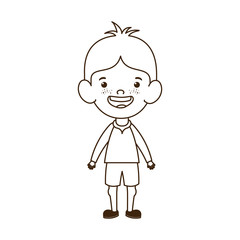 silhouette of baby boy standing smiling on white background