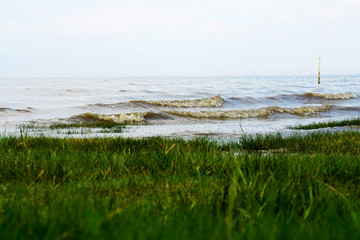 Blick von Dangast auf Wilhelmshaven