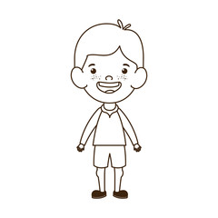 silhouette of baby boy standing smiling on white background