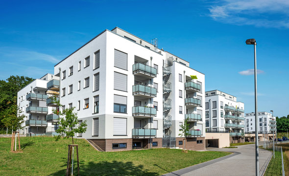 Moderne Appartementgeb&auml;ude Neubau Wohngeb&auml;ude