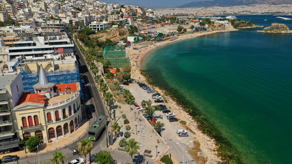 defaultAerial photo of famous picturesque area of Alexandras square with great architecture in Marina Zeas or Passalimani in the heart of Piraeus, Attica, Greece