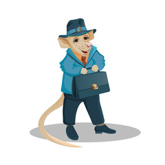 Rat in business suit