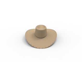 Fototapeta na wymiar 3d rendering of a hat isolated in white studio background