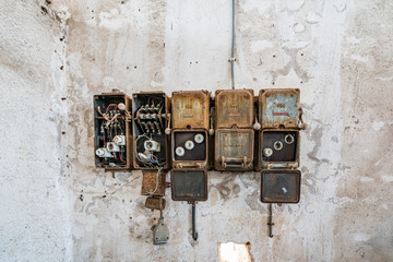 Old deserted workshop and laboatory