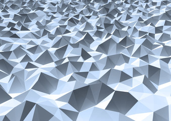 Abstract 3d Render Triangle Background.
