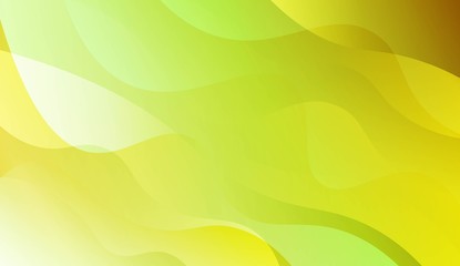 Abstract Background With Wave Green Yellow Gradient Shape. For Futuristic Ad, Booklets. Vector Illustration with Color Gradient
