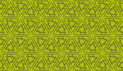 Vector Seamless layout with curved line, illusion triangles. Abstract hipster pattern. For your wallpaper, advert, banner, poster.