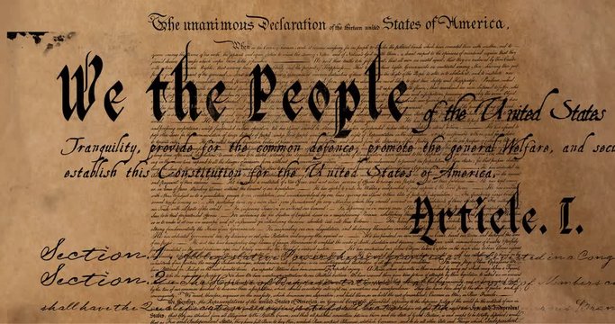 Written constitution of the United States 4k