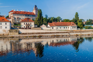 Fototapeta na wymiar Renessaince palace in Brandys nad Labem, Czechia