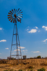 Wind mill on a farm in Paraiba state, Brazil