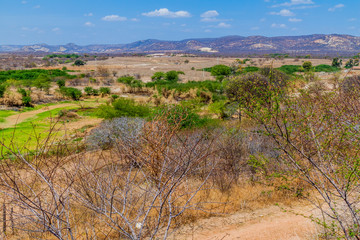 Landscape of the central part of Paraiba state, Brazil