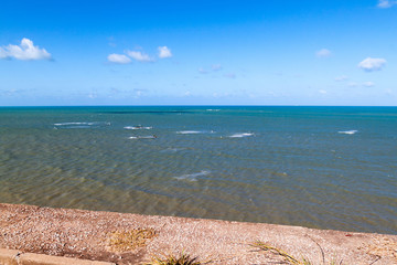 Sea at Ponta do Seixas, easternmost point of Brazil and whole America