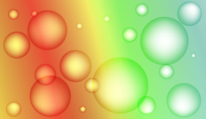 Background with bubbles. Design for your header page, ad, poster, banner. Pastel Gradient Color Vector illustration.