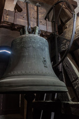 Obraz premium Bell of the Black Tower (Cerna vez) in Ceske Budejovice, Czech Republic