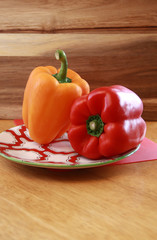 Peppers on a plate 