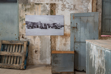 Old deserted workshop and laboatory