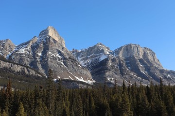 Jasper mountains in the winter