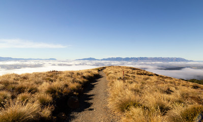 Fototapeta na wymiar Kepler Track. Panoramic great walk in south island in New Zealand.