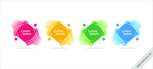 Flat geometric liquid form with various colors. Fluid Modern vector template. Modern abstract vector banner - vector