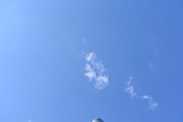 blue sky with white cloud