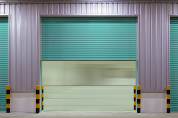 Roller door or roller shutter. Also called security door or security shutter with automatic system....
