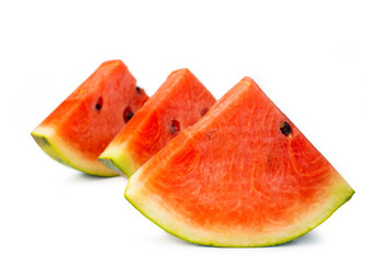 watermelon on white background. (clipping path)