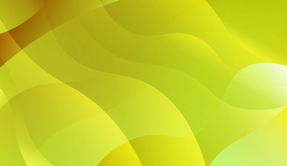 Abstract Background With Wave Green Yellow Gradient Shape. For Futuristic Ad, Booklets. Vector Illustration with Color Gradient