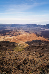 Fototapeta na wymiar View of El Teide volcano national park in Tenerife