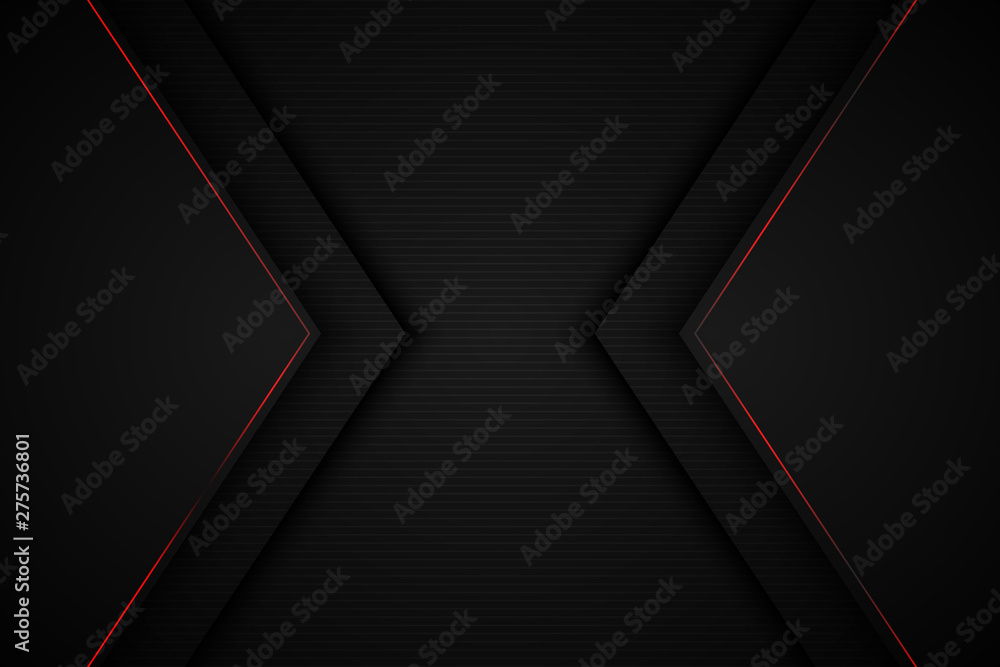 Poster black background overlap dimension grey vector illustration message board for text and message desig