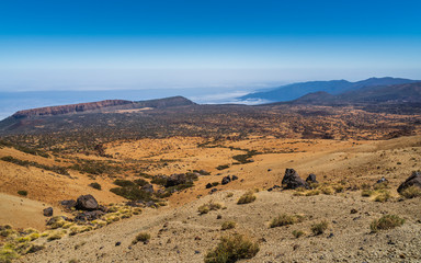 View of El Teide volcano national park in Tenerife