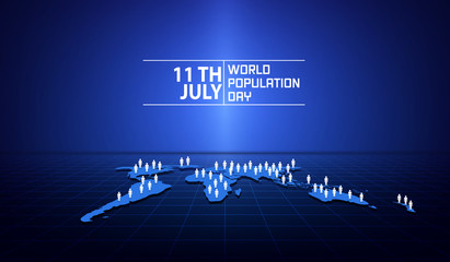Vector illustration,banner or poster of world population day.