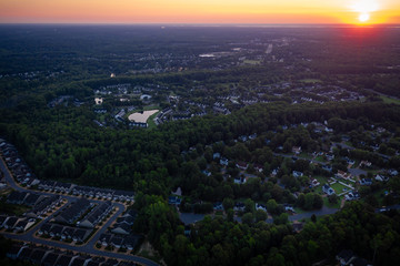 Obraz premium Aerial of Williamsburg Virginia